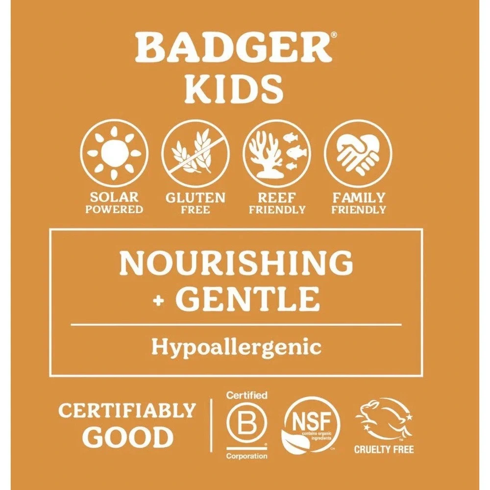 Badger Sport‎ For Kids SPF 35 Clear Zinc Face Stick  0.65 oz Broad Spectrum New